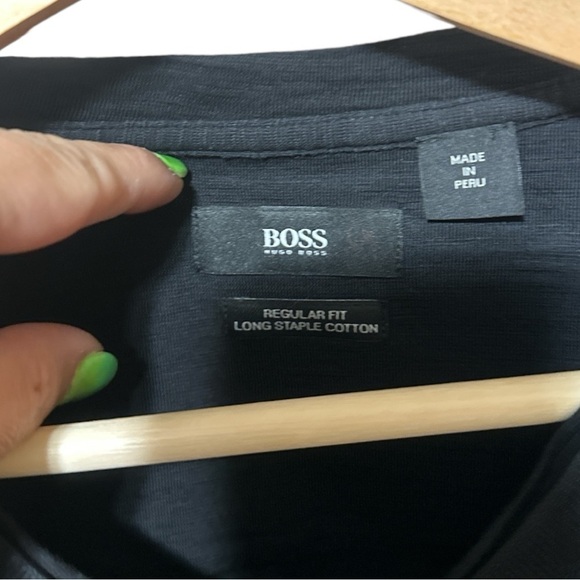 NWOT - Hugo Boss Molino V-Neck Long Sleeve Shirt - Size Medium - Picture 2 of 5